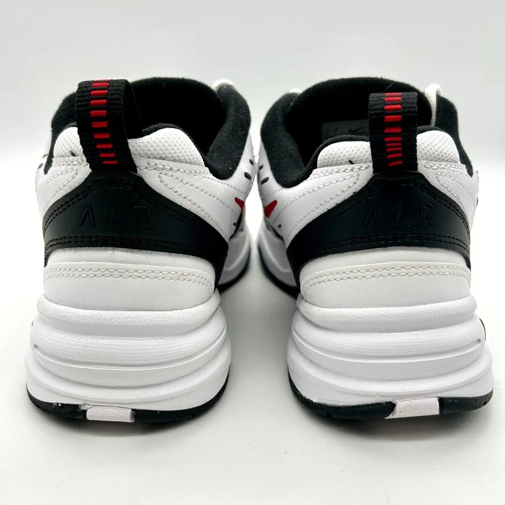 Nike Air Monarch IV Shoes Mens Sz 7 White Black Red Athletic Sneakers 415445-101
